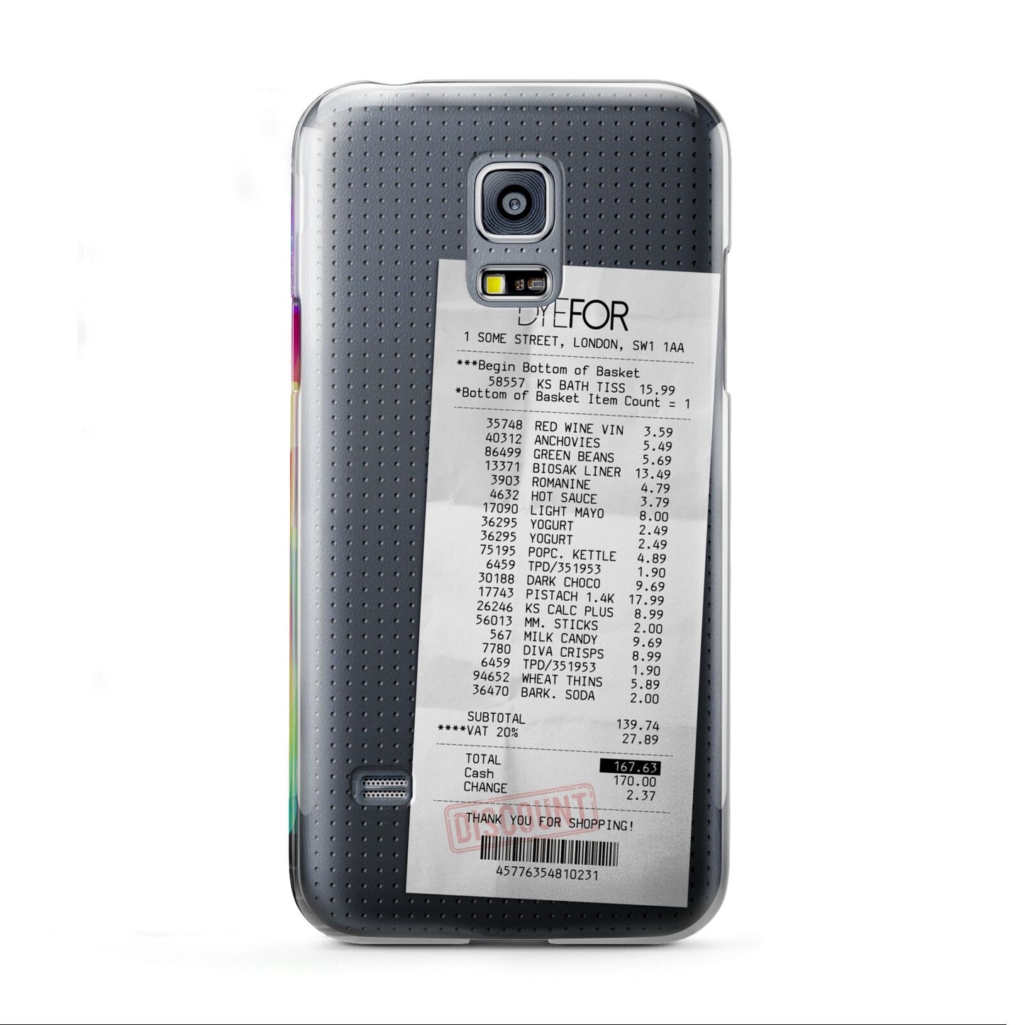 Supermarket Receipt Samsung Galaxy S5 Mini Case