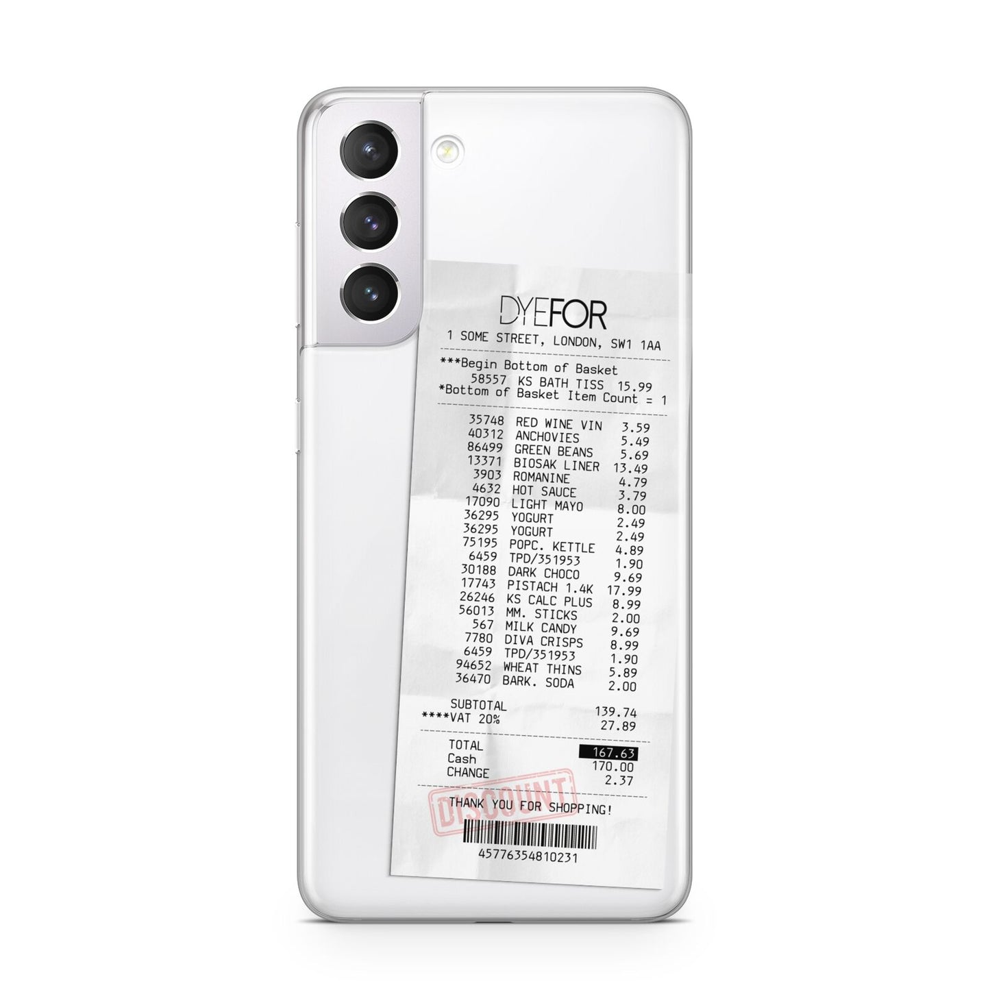 Supermarket Receipt Samsung S21 Case