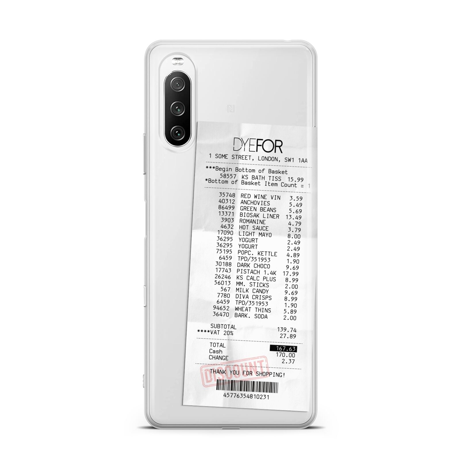 Supermarket Receipt Sony Xperia 10 III Case