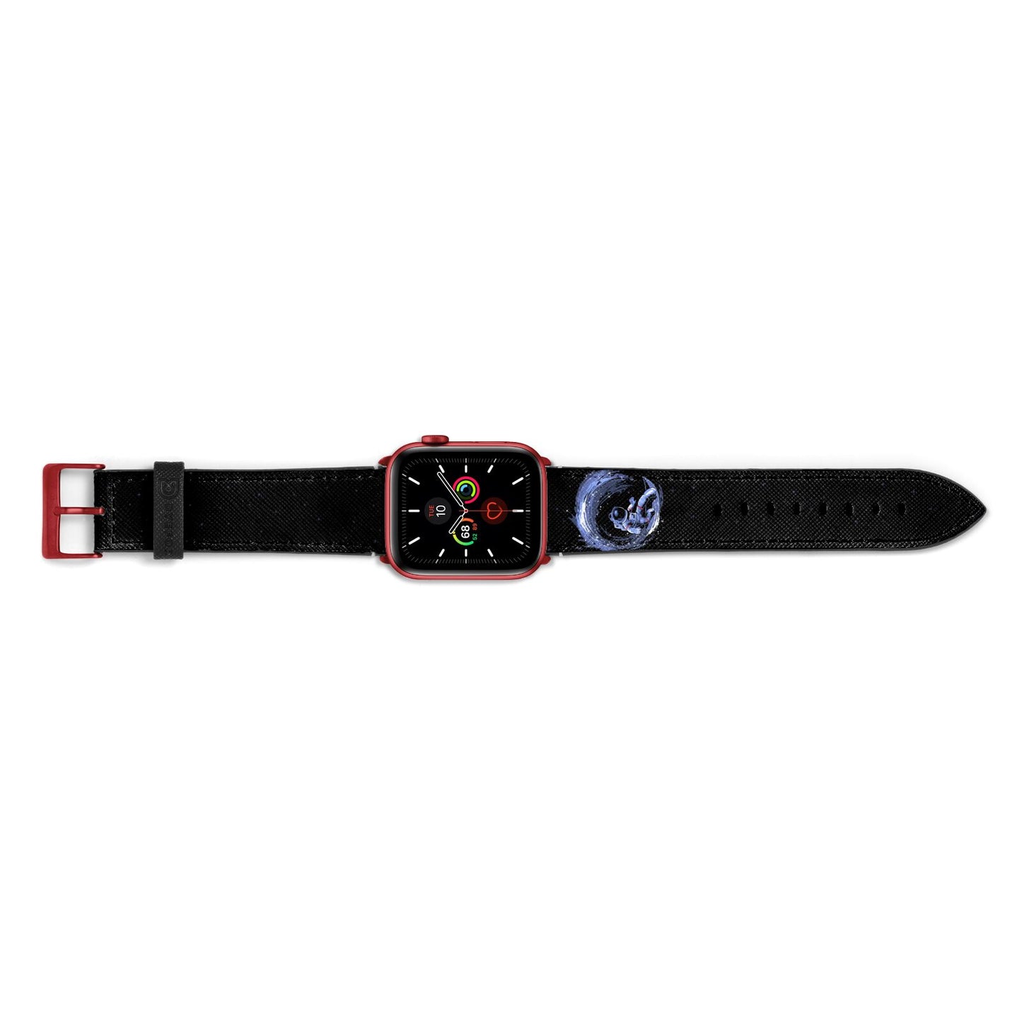 Surfing Astronaut Apple Watch Strap Landscape Image Red Hardware