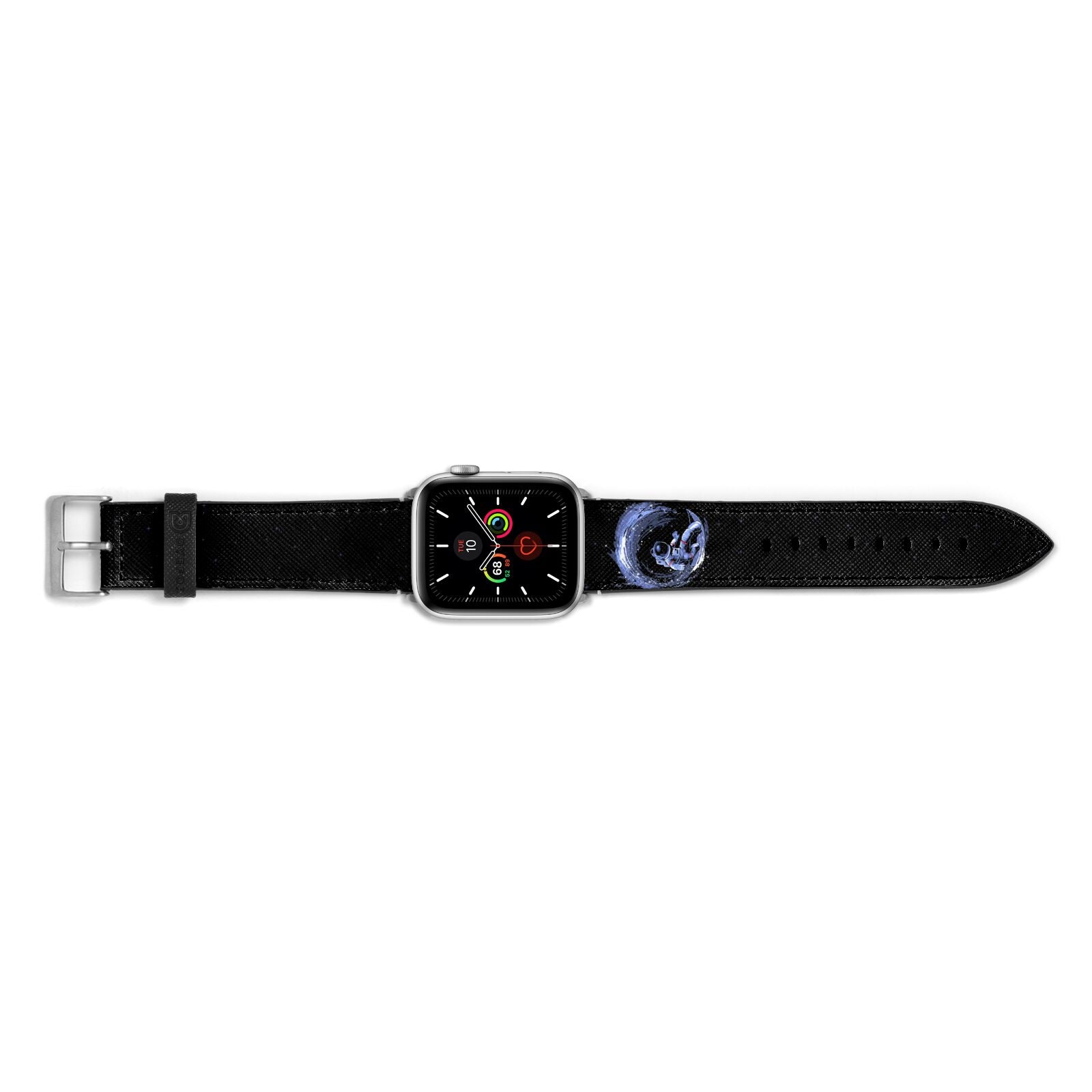 Surfing Astronaut Apple Watch Strap Landscape Image Silver Hardware