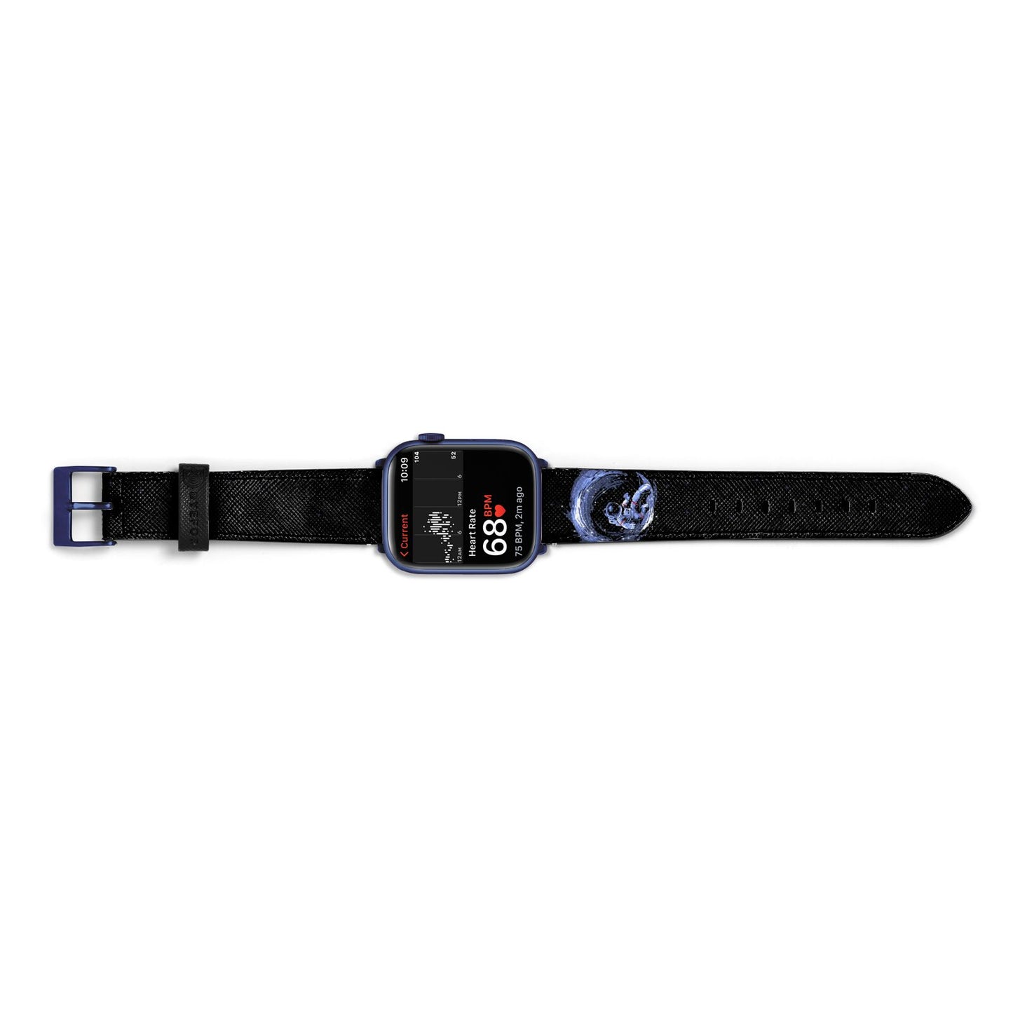 Surfing Astronaut Apple Watch Strap Size 38mm Landscape Image Blue Hardware