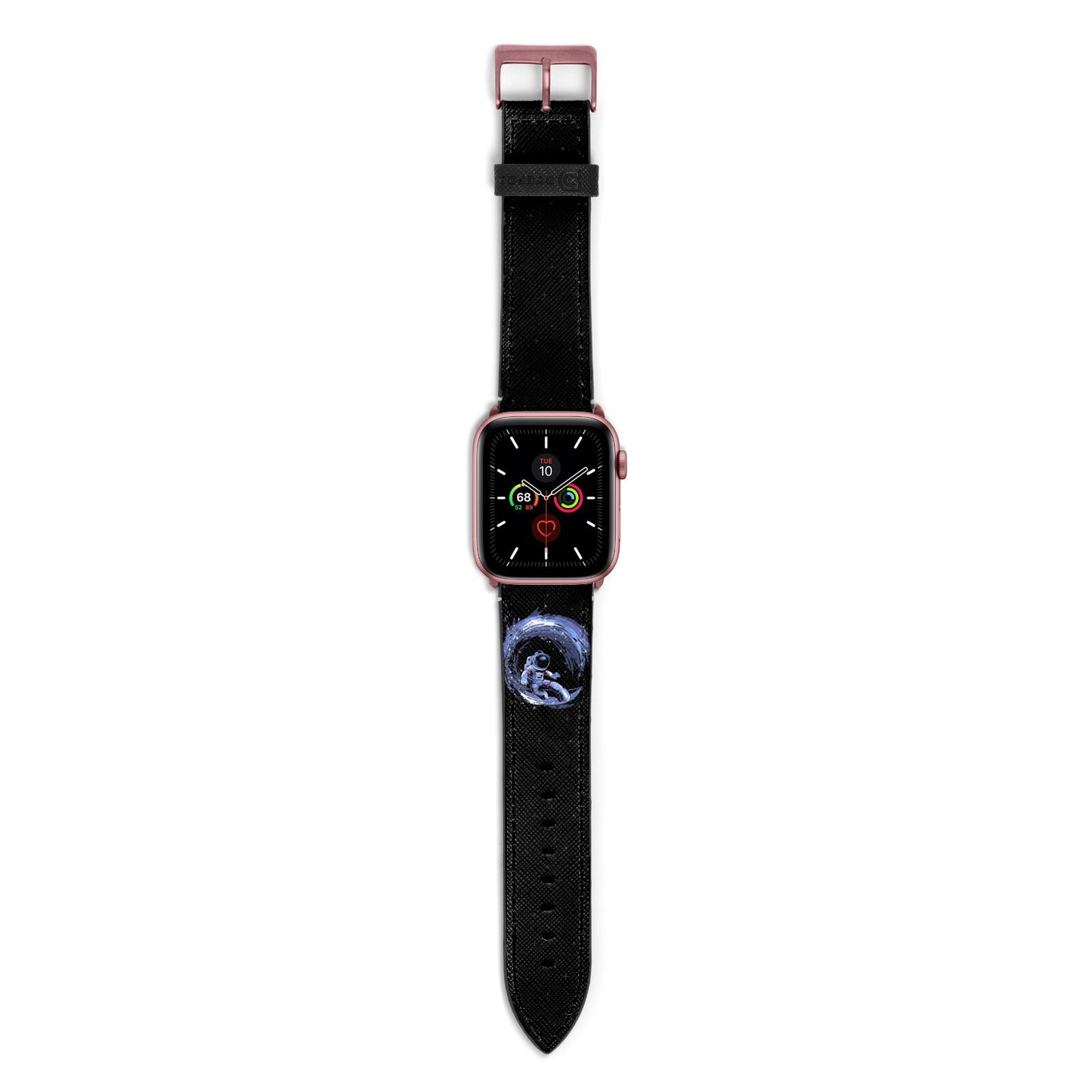 Surfing Astronaut Apple Watch Strap with Rose Gold Hardware