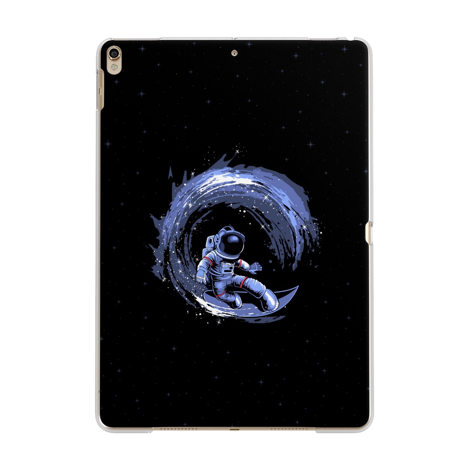 Surfing Astronaut Apple iPad Gold Case