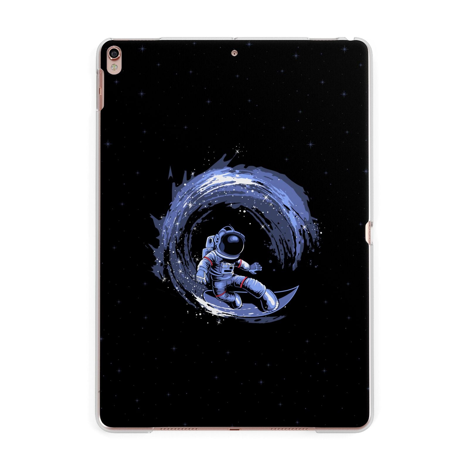 Surfing Astronaut Apple iPad Rose Gold Case