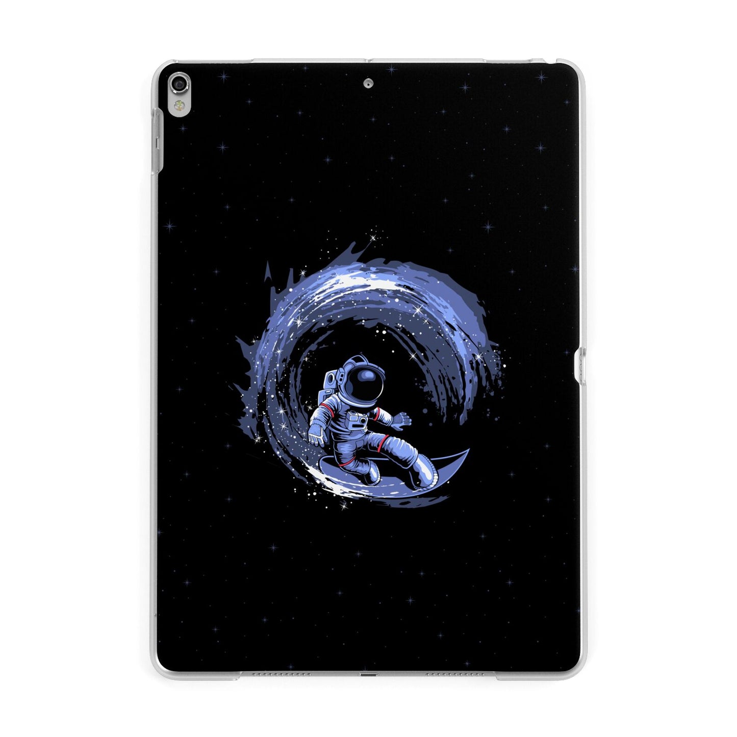 Surfing Astronaut Apple iPad Silver Case