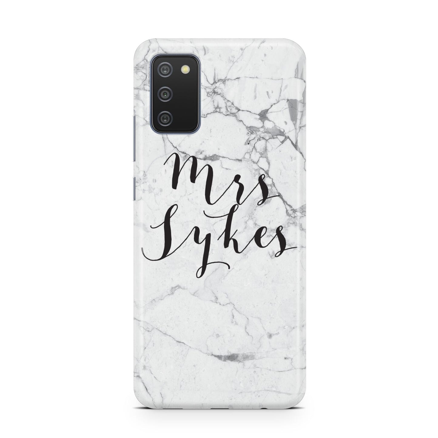 Surname Personalised Marble Samsung A02s Case