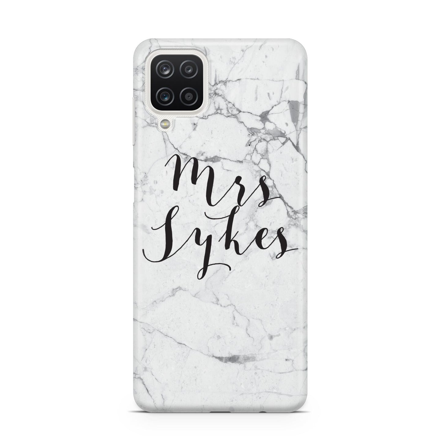 Surname Personalised Marble Samsung A12 Case