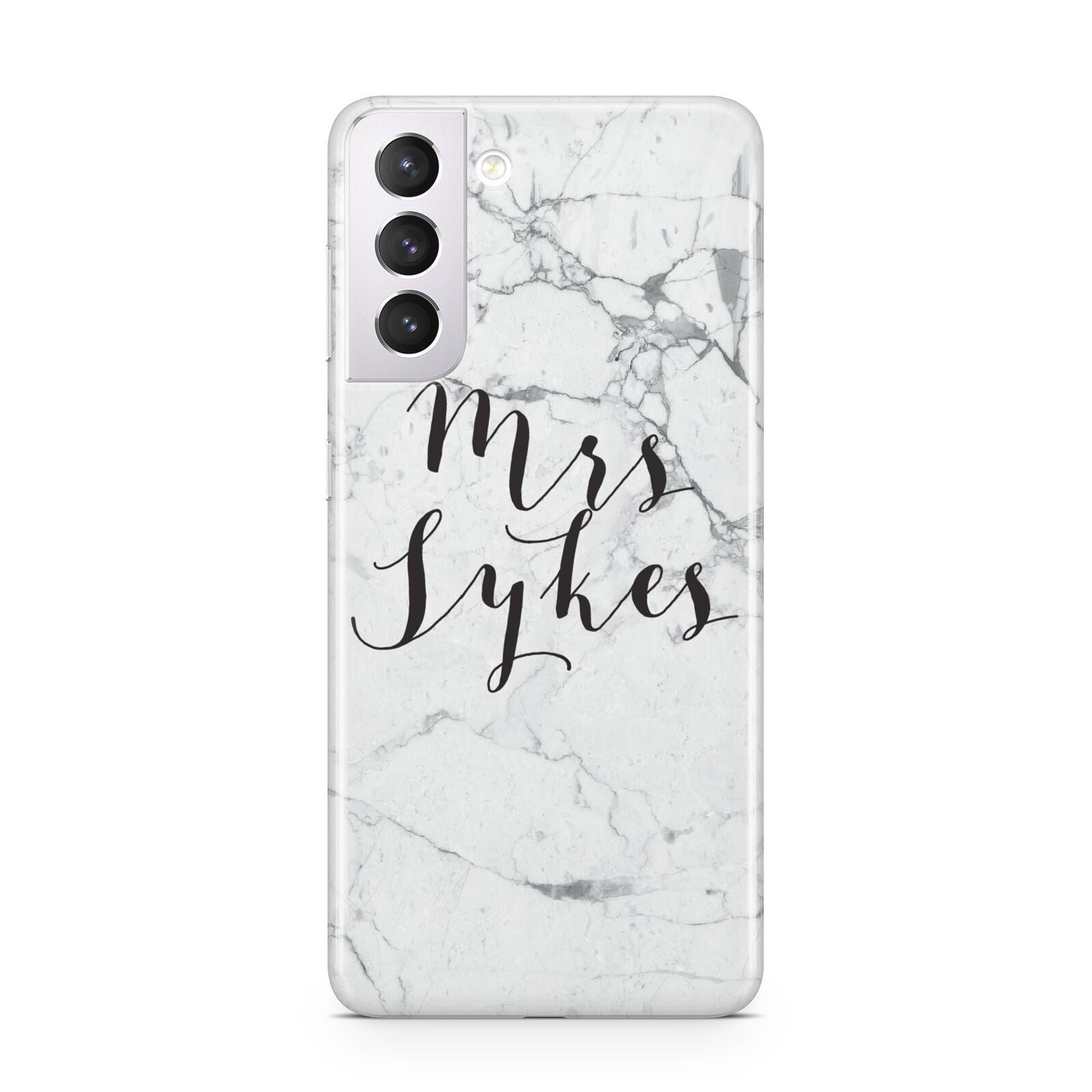 Surname Personalised Marble Samsung S21 Case