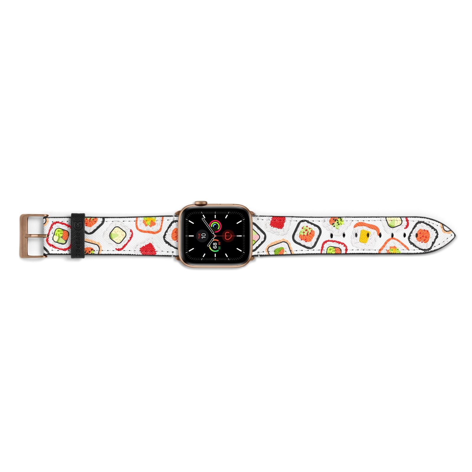 Sushi Apple Watch Strap Landscape Image Gold Hardware