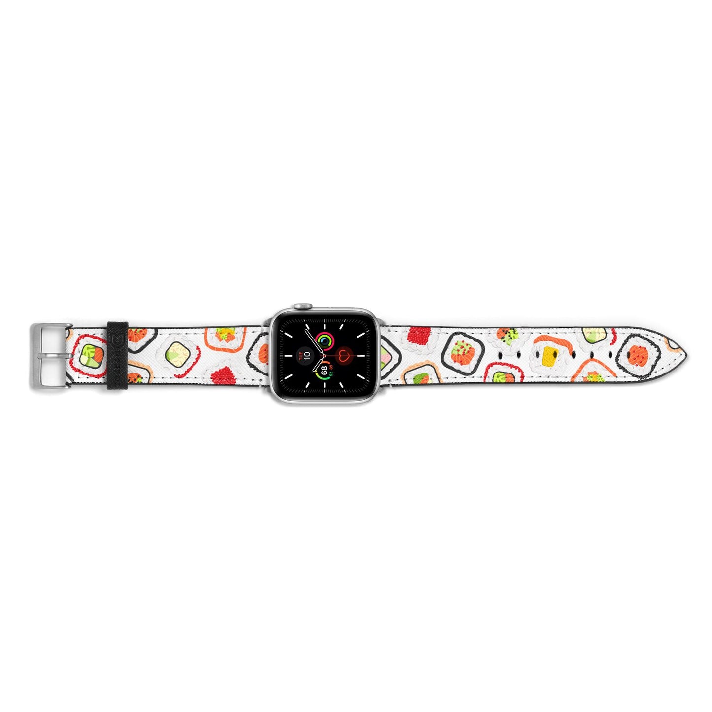 Sushi Apple Watch Strap Landscape Image Silver Hardware