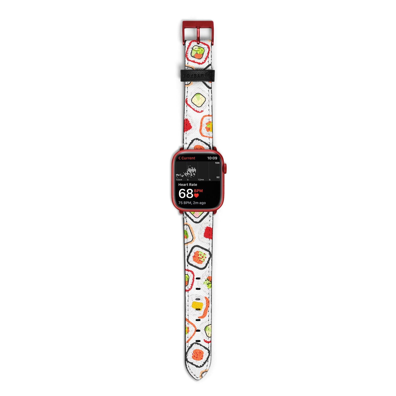 Sushi Apple Watch Strap Size 38mm with Red Hardware