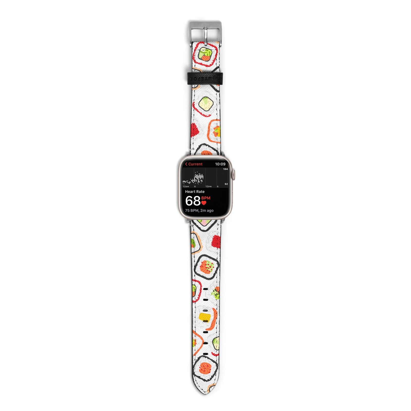 Sushi Apple Watch Strap Size 38mm with Silver Hardware