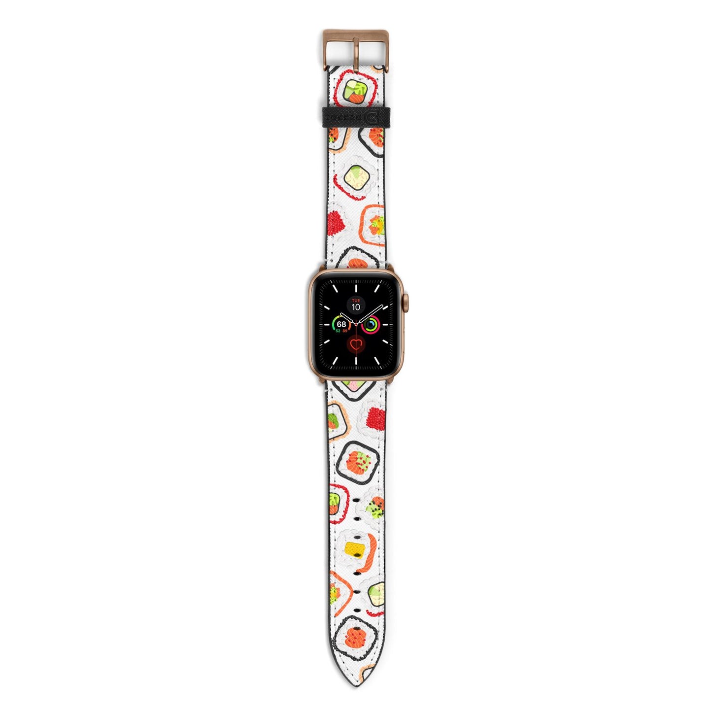 Sushi Apple Watch Strap with Gold Hardware