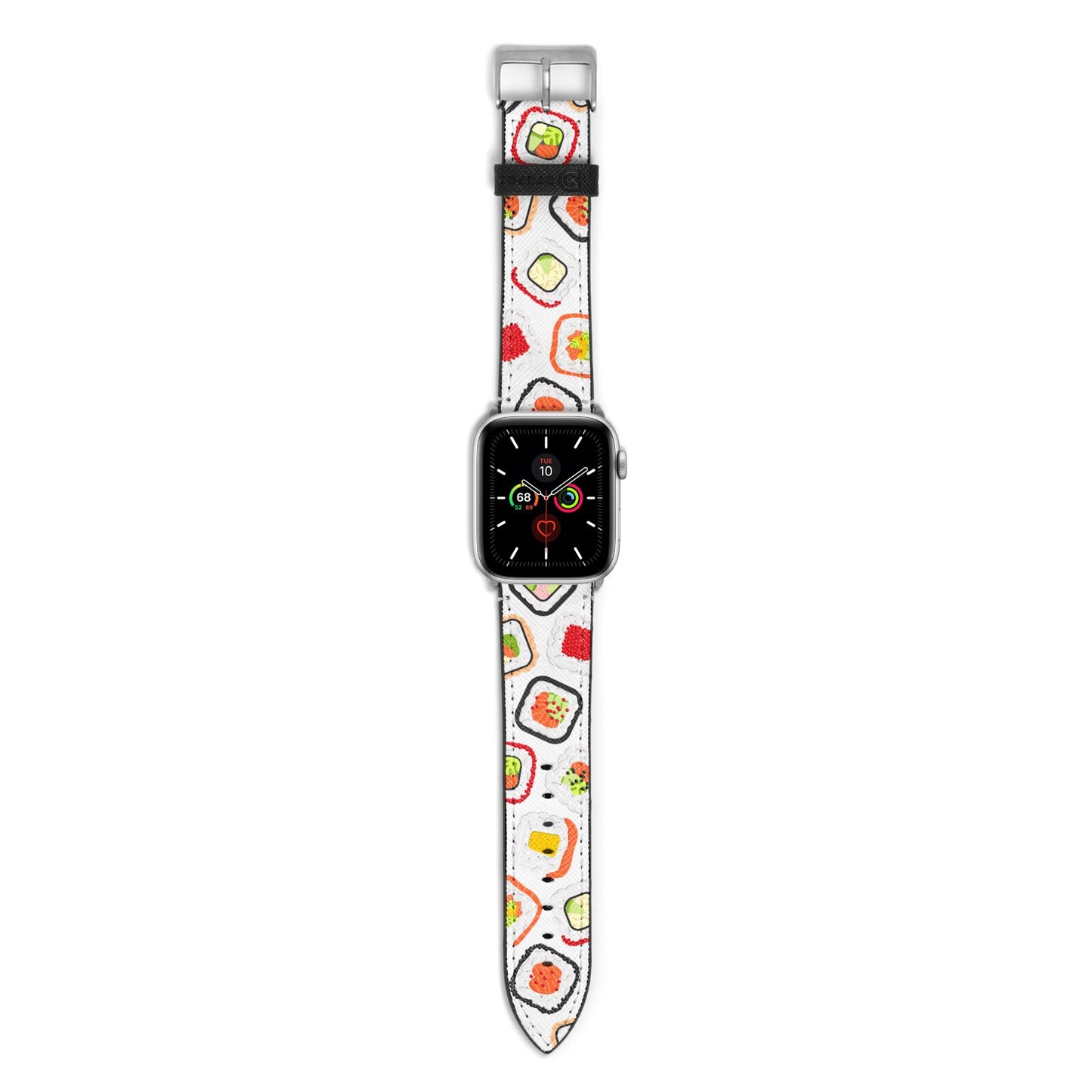 Sushi Apple Watch Strap with Silver Hardware