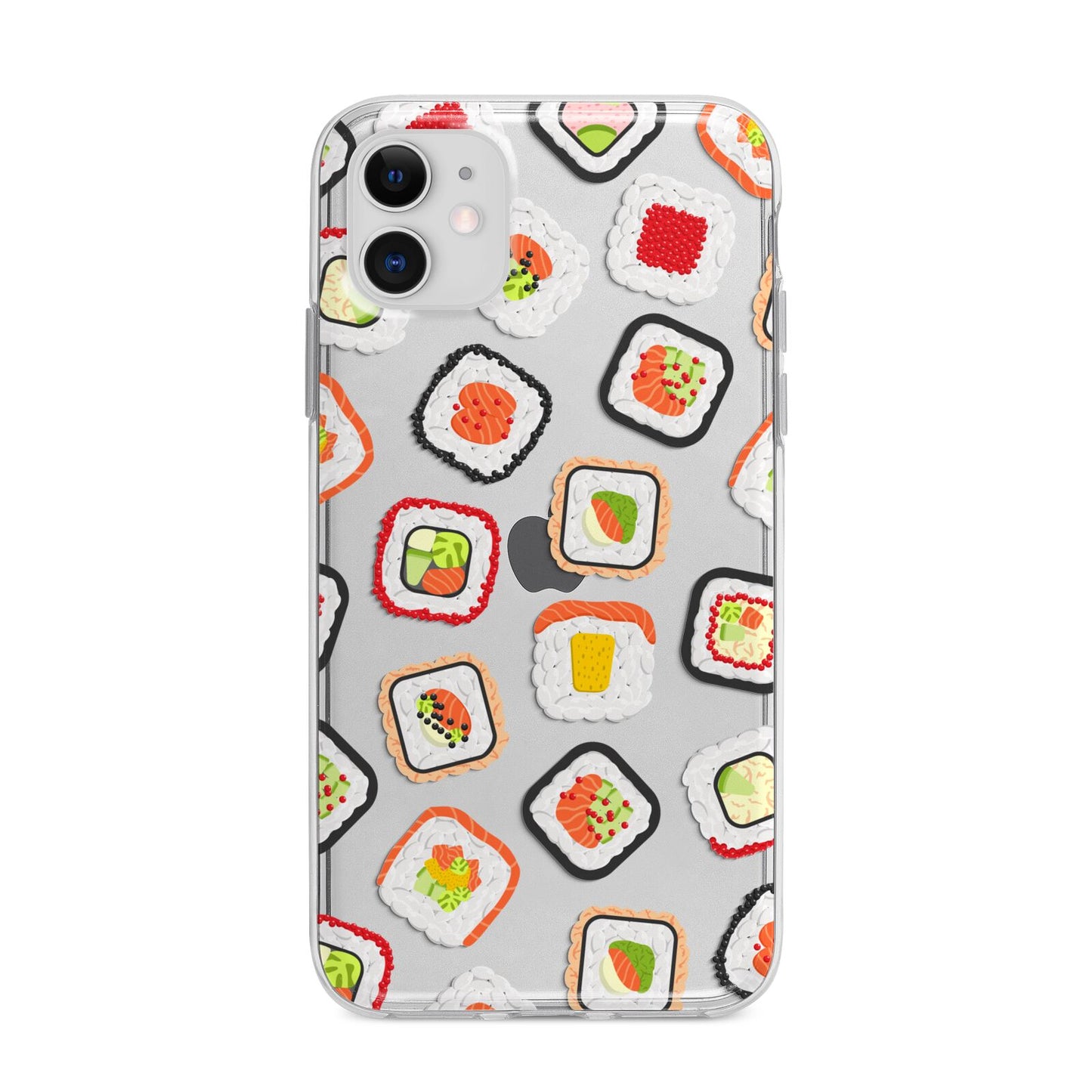 Sushi Apple iPhone 11 in White with Bumper Case