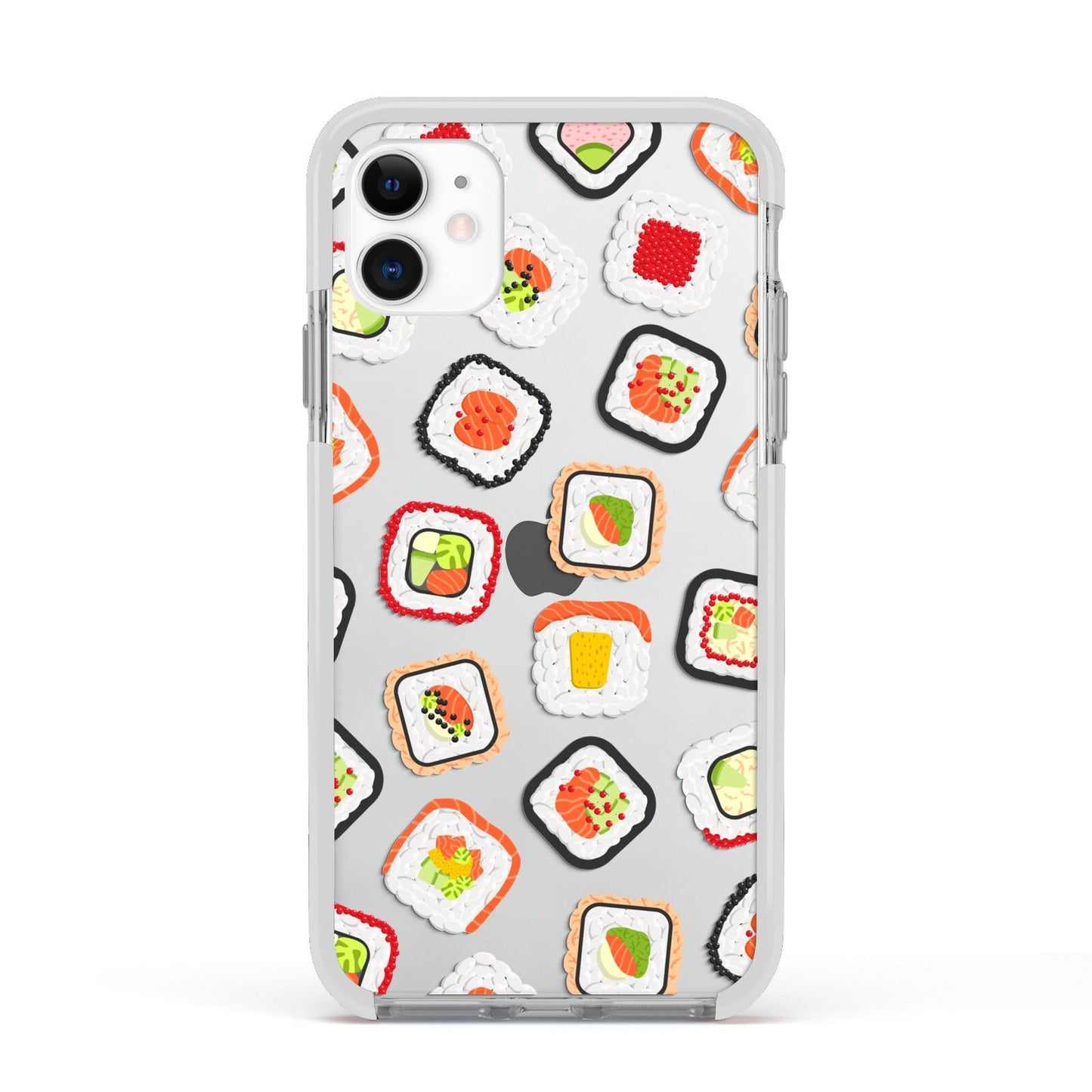 Sushi Apple iPhone 11 in White with White Impact Case