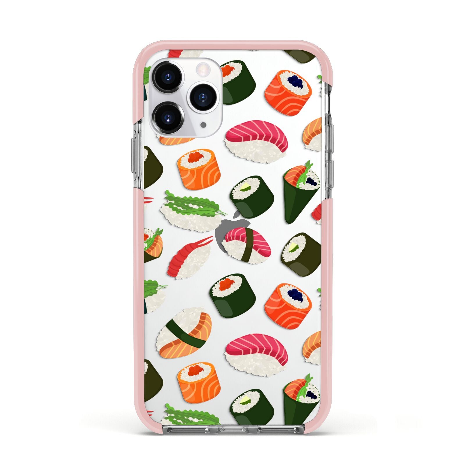 Sushi Fun Apple iPhone 11 Pro in Silver with Pink Impact Case