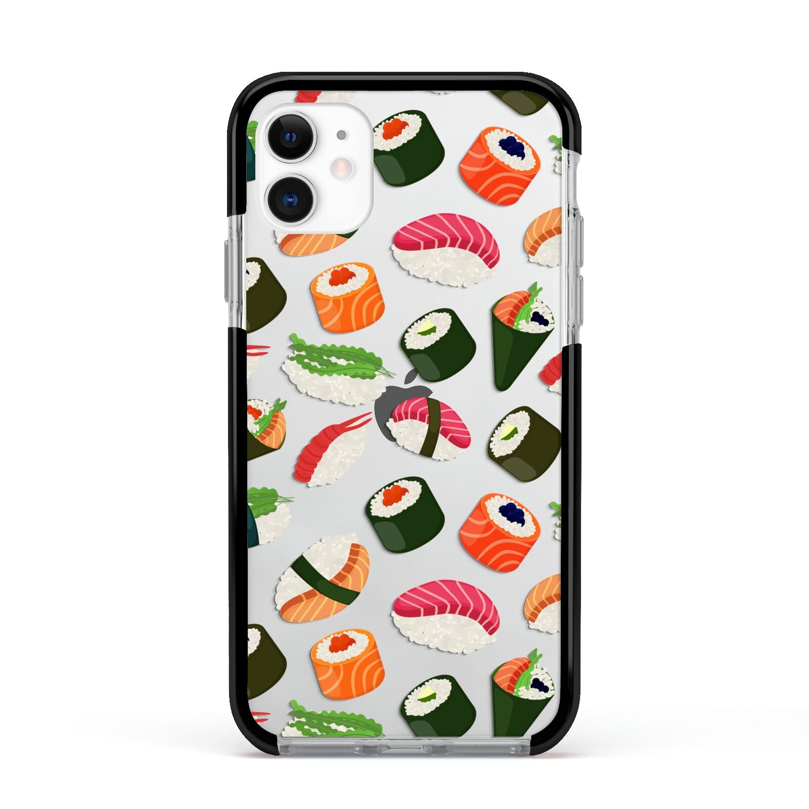 Sushi Fun Apple iPhone 11 in White with Black Impact Case