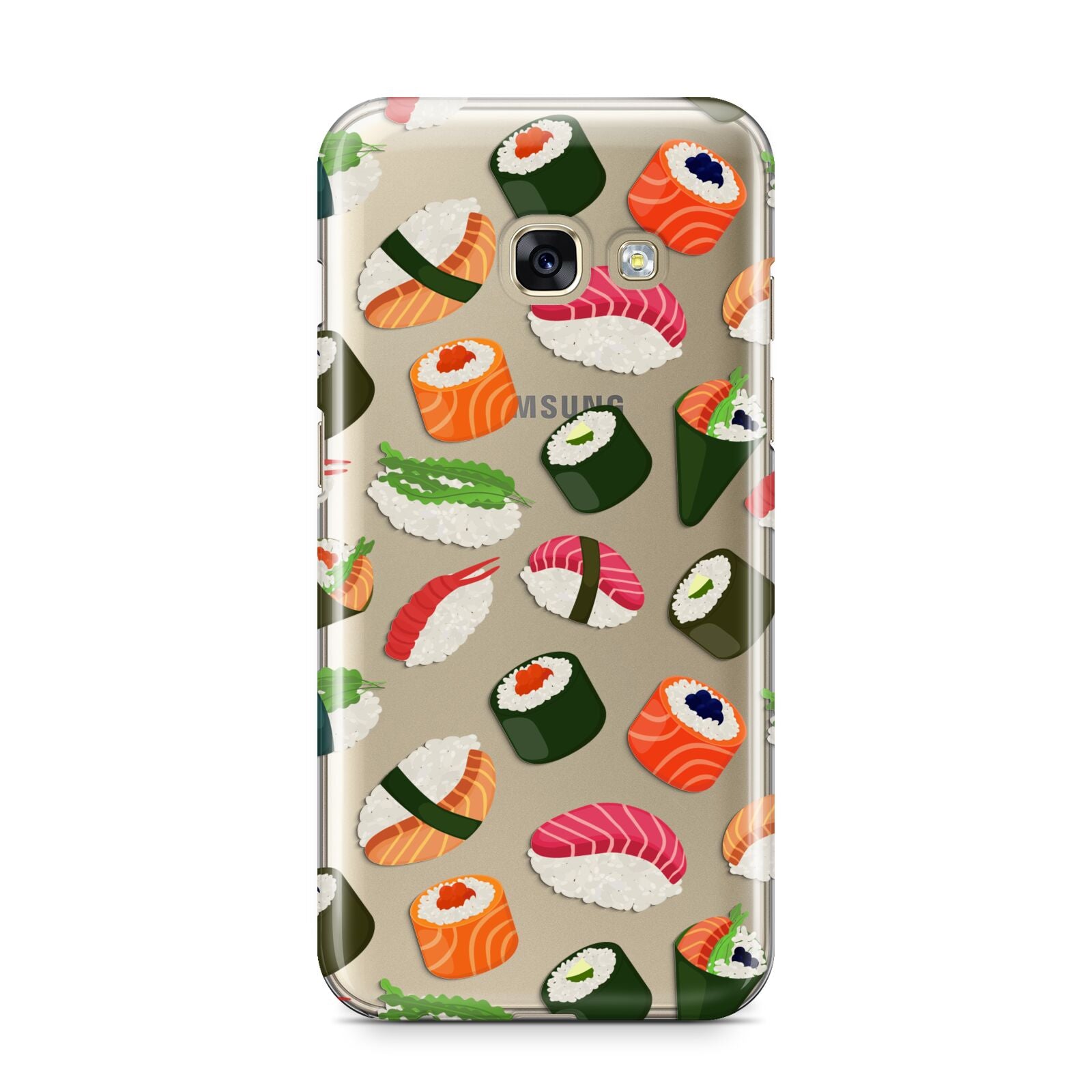 Sushi Fun Samsung Galaxy A3 2017 Case on gold phone