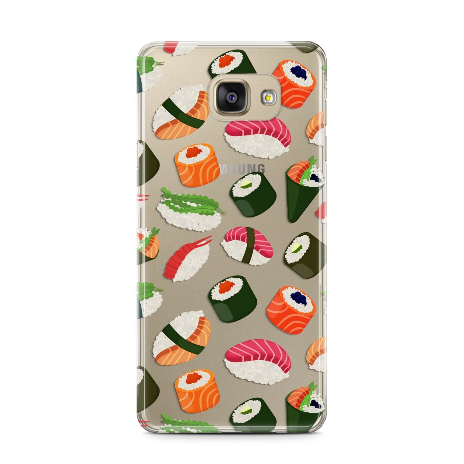Sushi Fun Samsung Galaxy A7 2016 Case on gold phone
