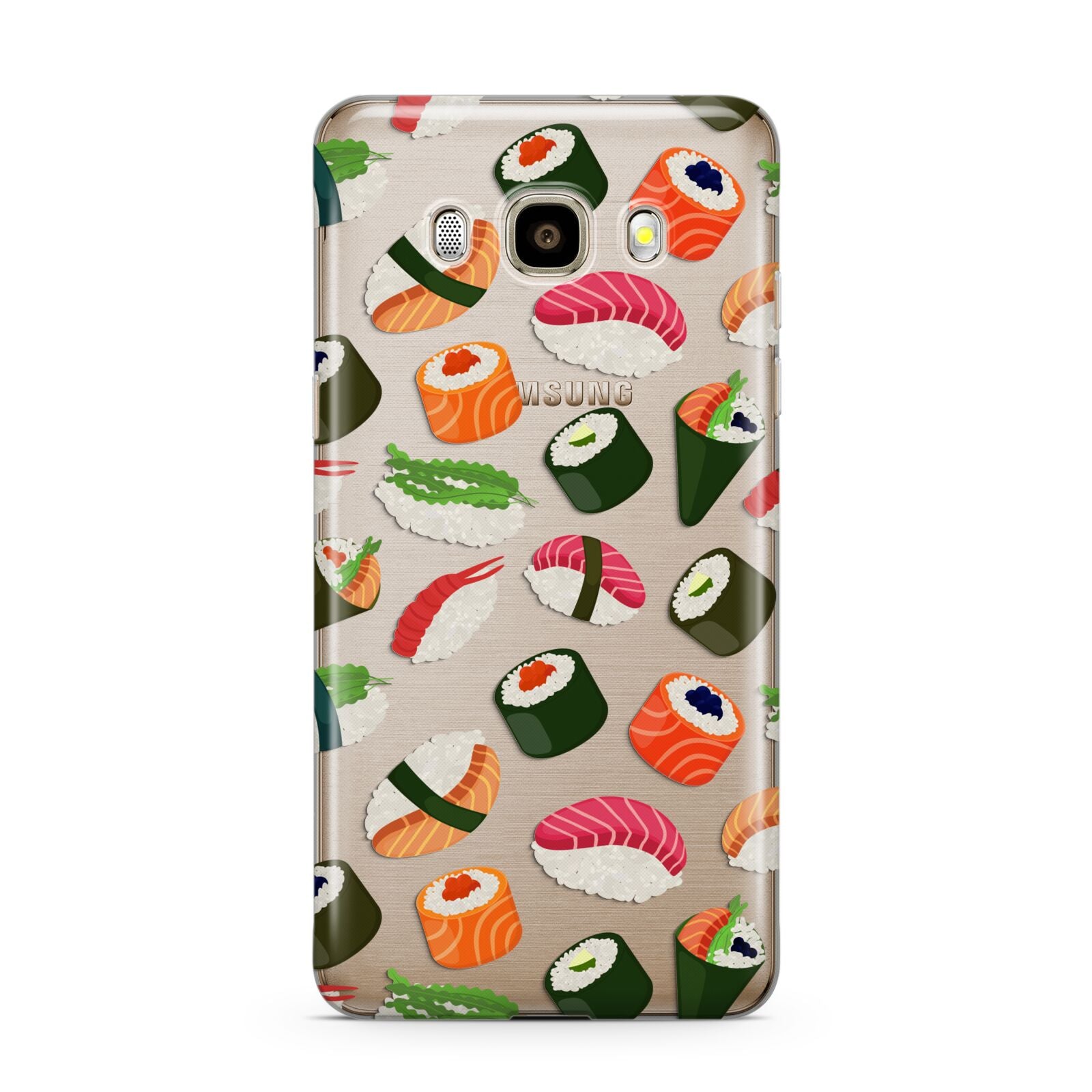 Sushi Fun Samsung Galaxy J7 2016 Case on gold phone