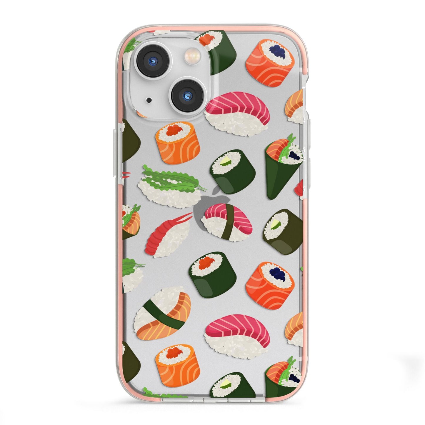 Sushi Fun iPhone 13 Mini TPU Impact Case with Pink Edges