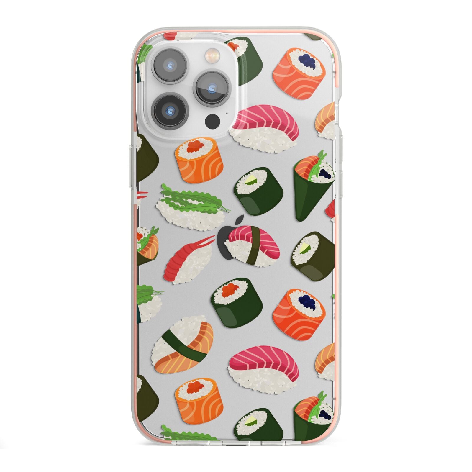 Sushi Fun iPhone 13 Pro Max TPU Impact Case with Pink Edges