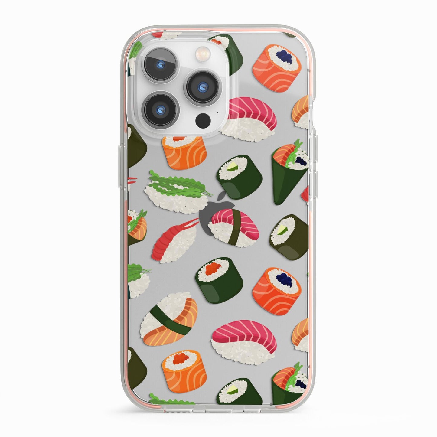 Sushi Fun iPhone 13 Pro TPU Impact Case with Pink Edges