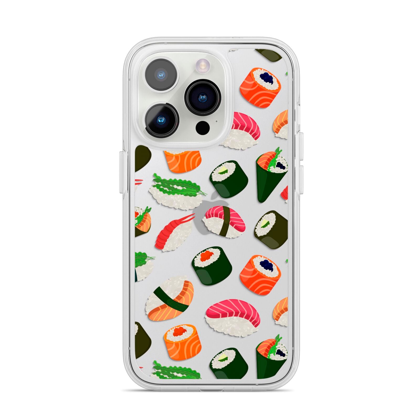 Sushi Fun iPhone 14 Pro Clear Tough Case Silver