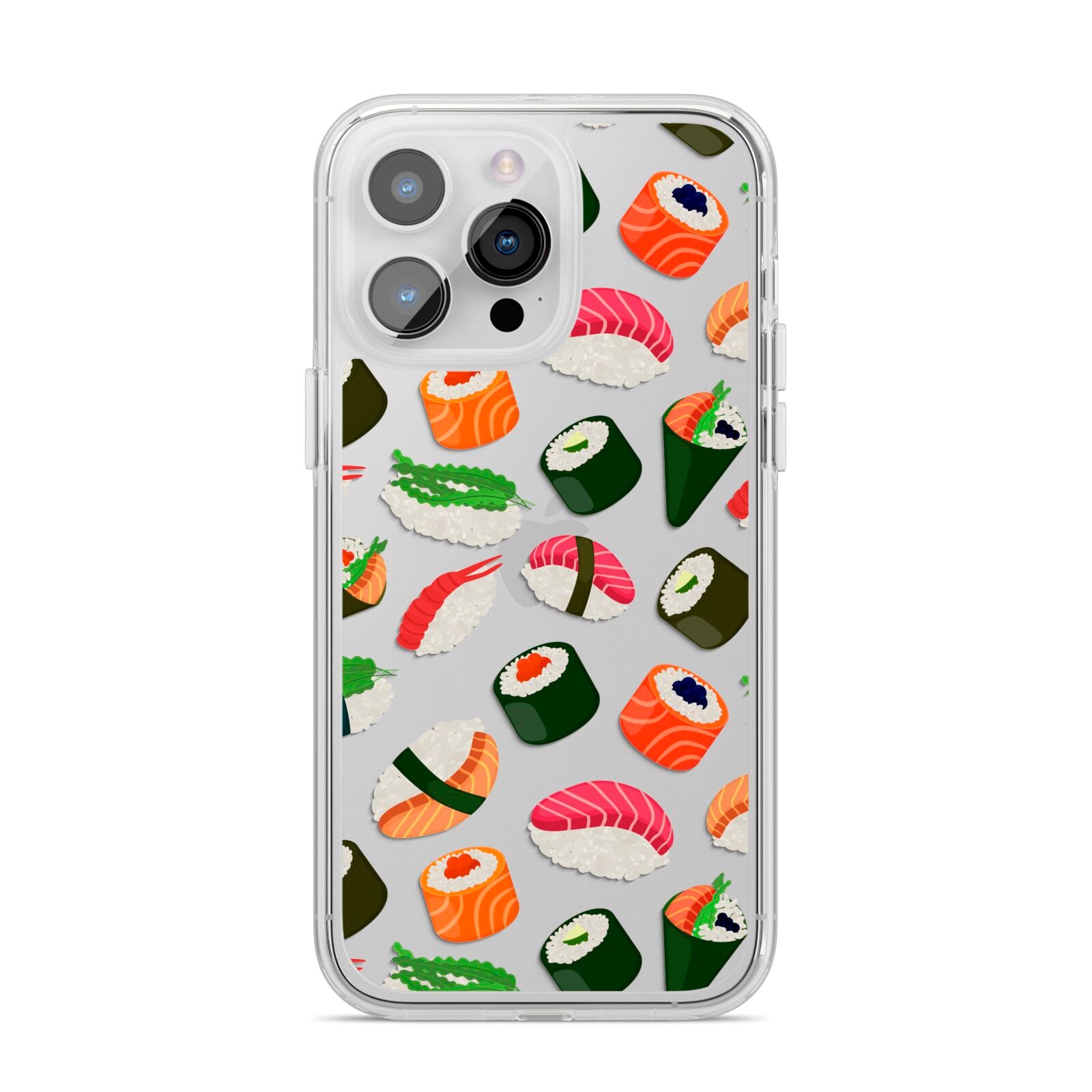 Sushi Fun iPhone 14 Pro Max Clear Tough Case Silver