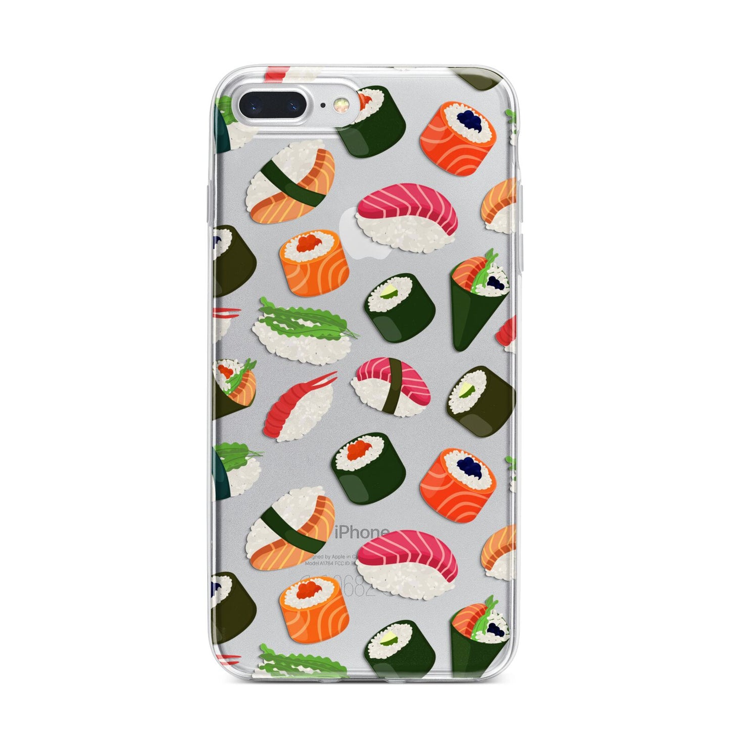 Sushi Fun iPhone 7 Plus Bumper Case on Silver iPhone