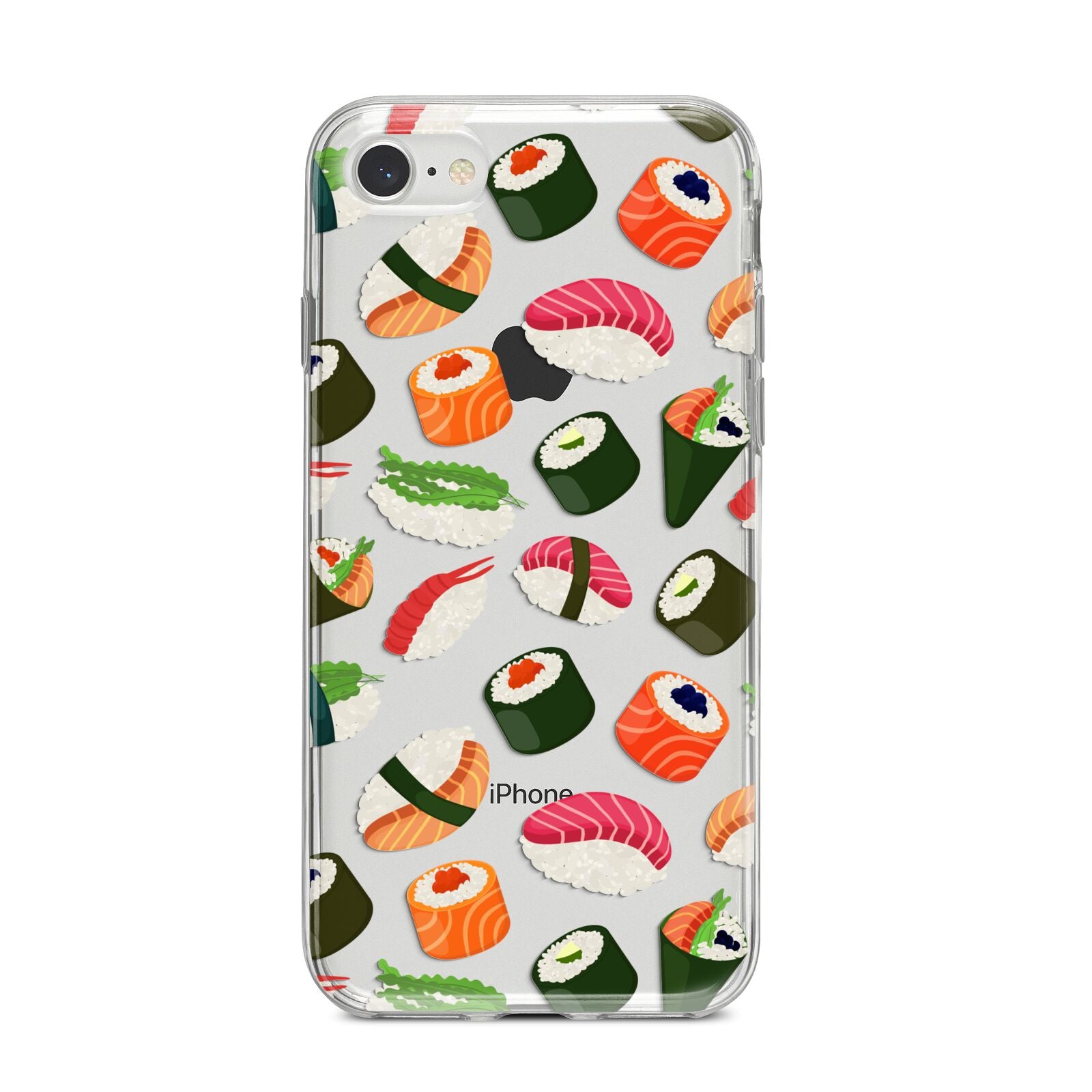 Sushi Fun iPhone 8 Bumper Case on Silver iPhone