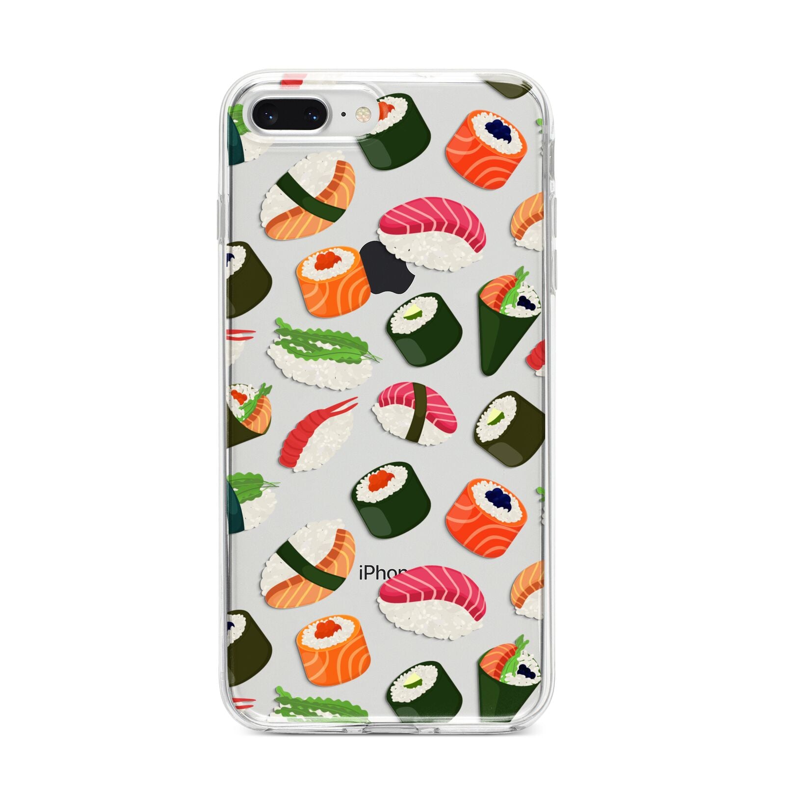 Sushi Fun iPhone 8 Plus Bumper Case on Silver iPhone