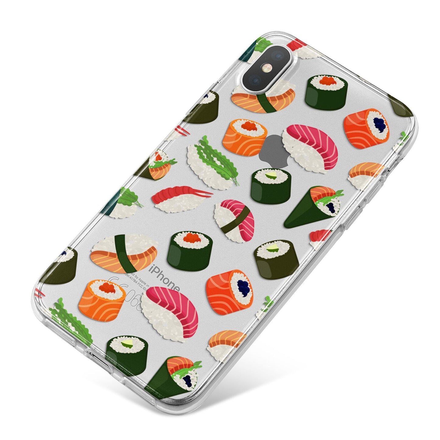 Sushi Fun iPhone X Bumper Case on Silver iPhone