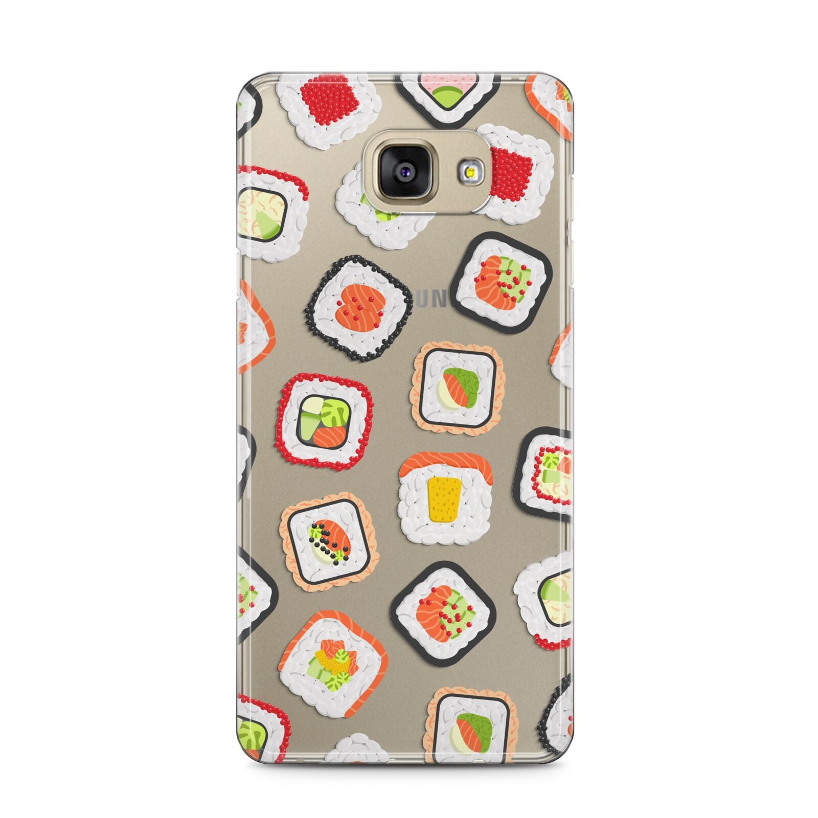 Sushi Samsung Galaxy A5 2016 Case on gold phone