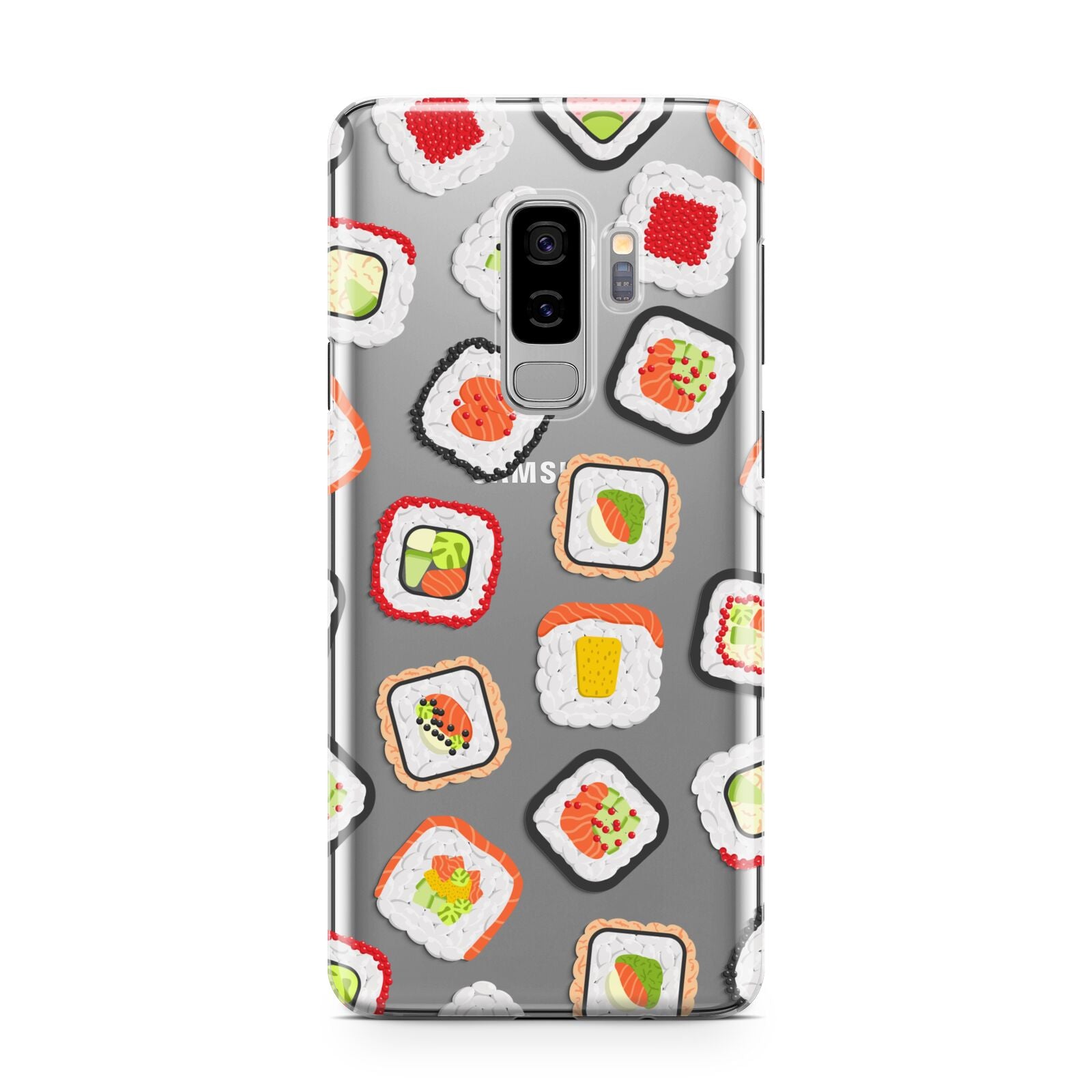 Sushi Samsung Galaxy S9 Plus Case on Silver phone