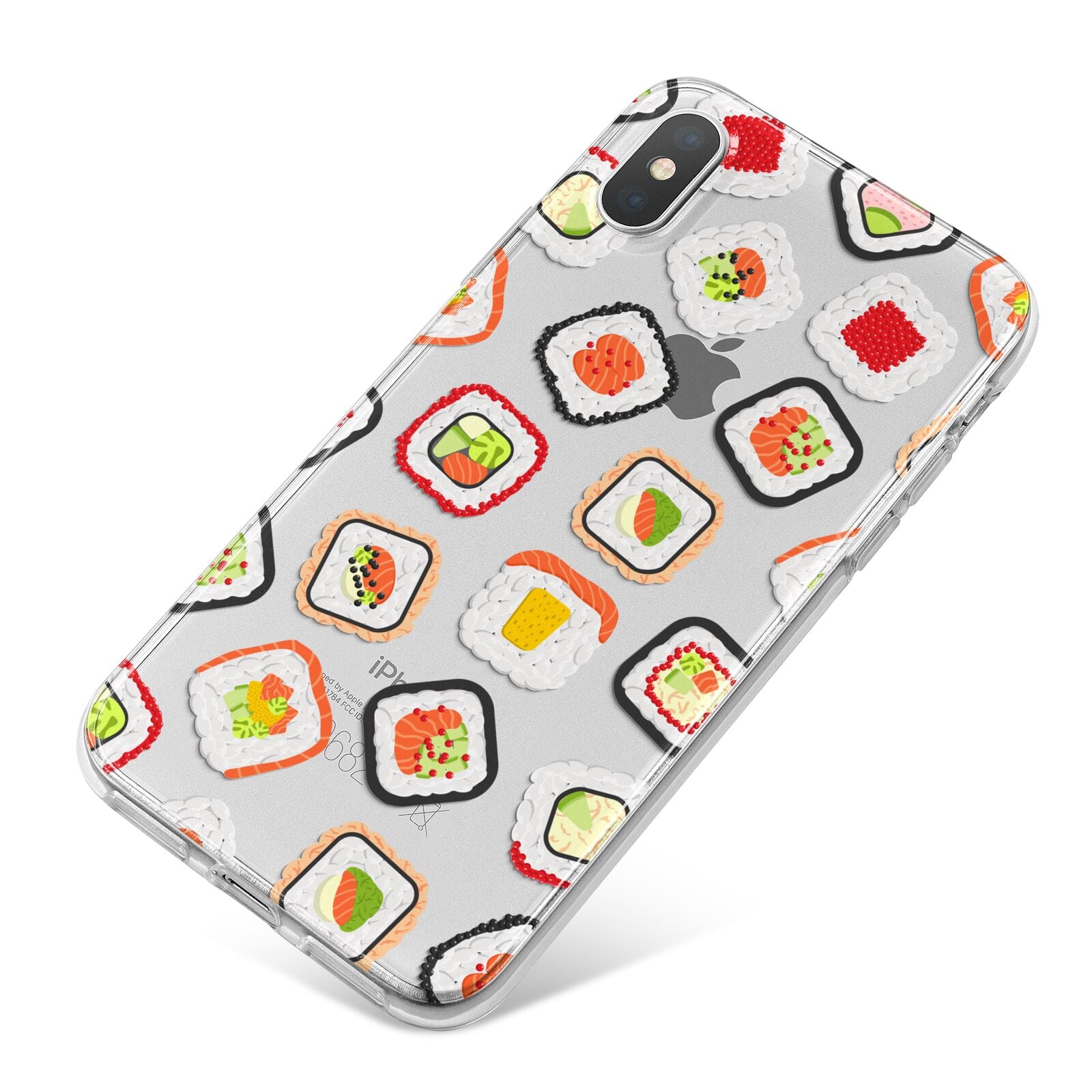 Sushi iPhone X Bumper Case on Silver iPhone