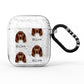 Sussex Spaniel Icon with Name AirPods Glitter Case