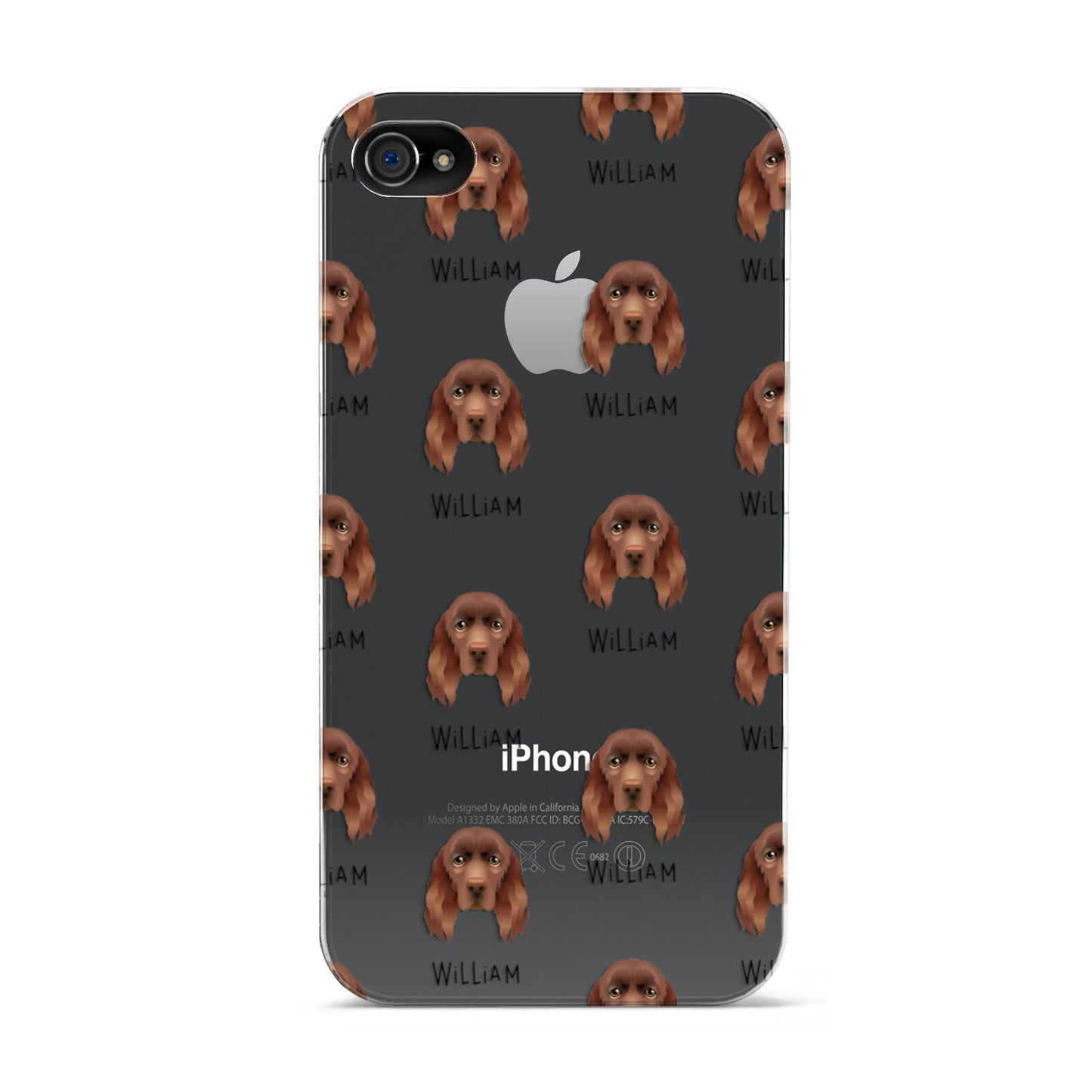Sussex Spaniel Icon with Name Apple iPhone 4s Case