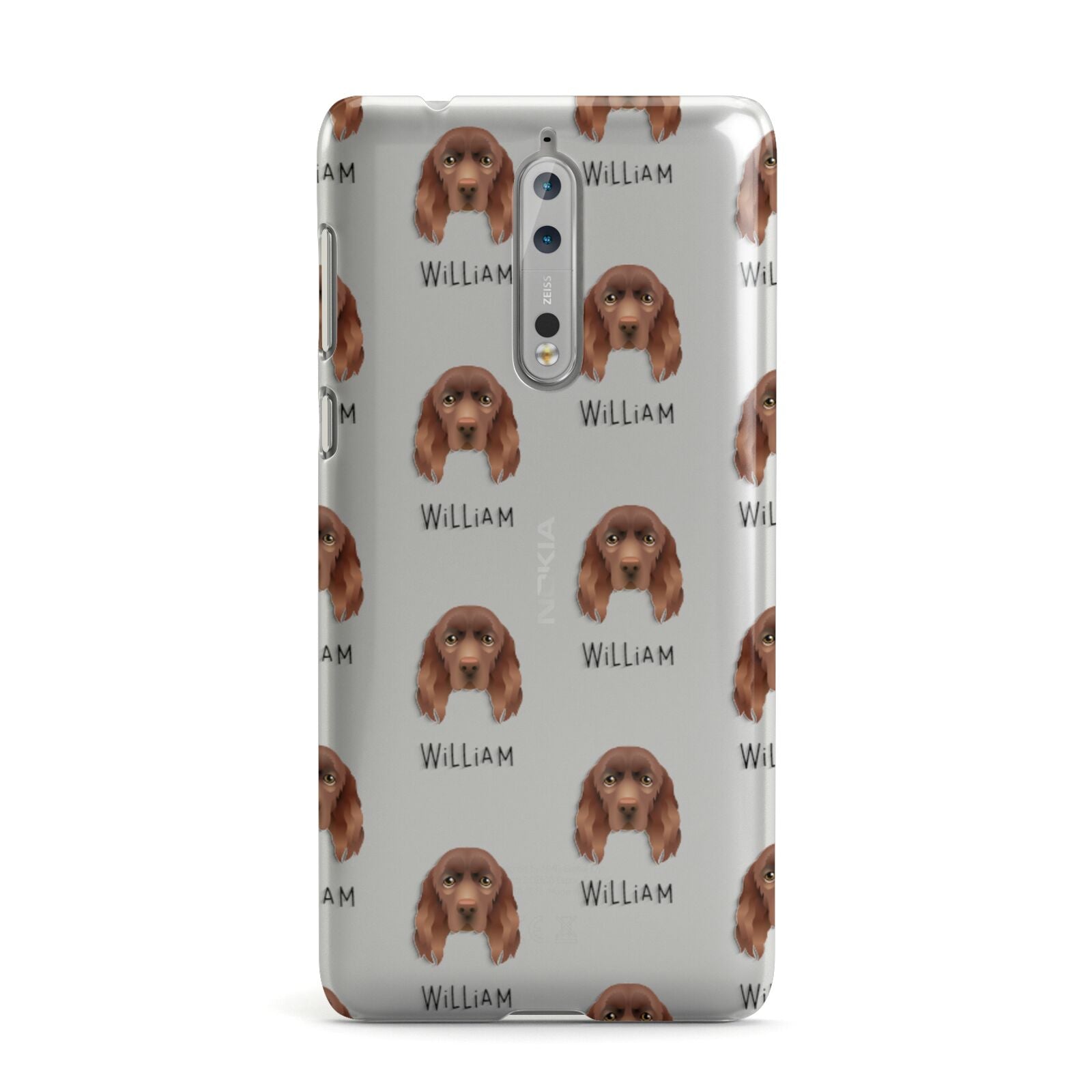 Sussex Spaniel Icon with Name Nokia Case