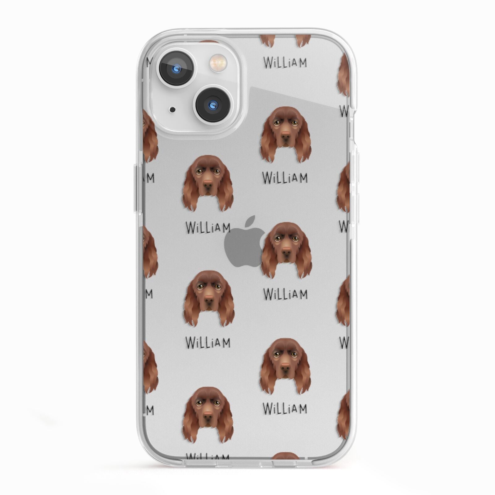Sussex Spaniel Icon with Name iPhone 13 TPU Impact Case with White Edges