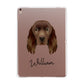 Sussex Spaniel Personalised Apple iPad Rose Gold Case