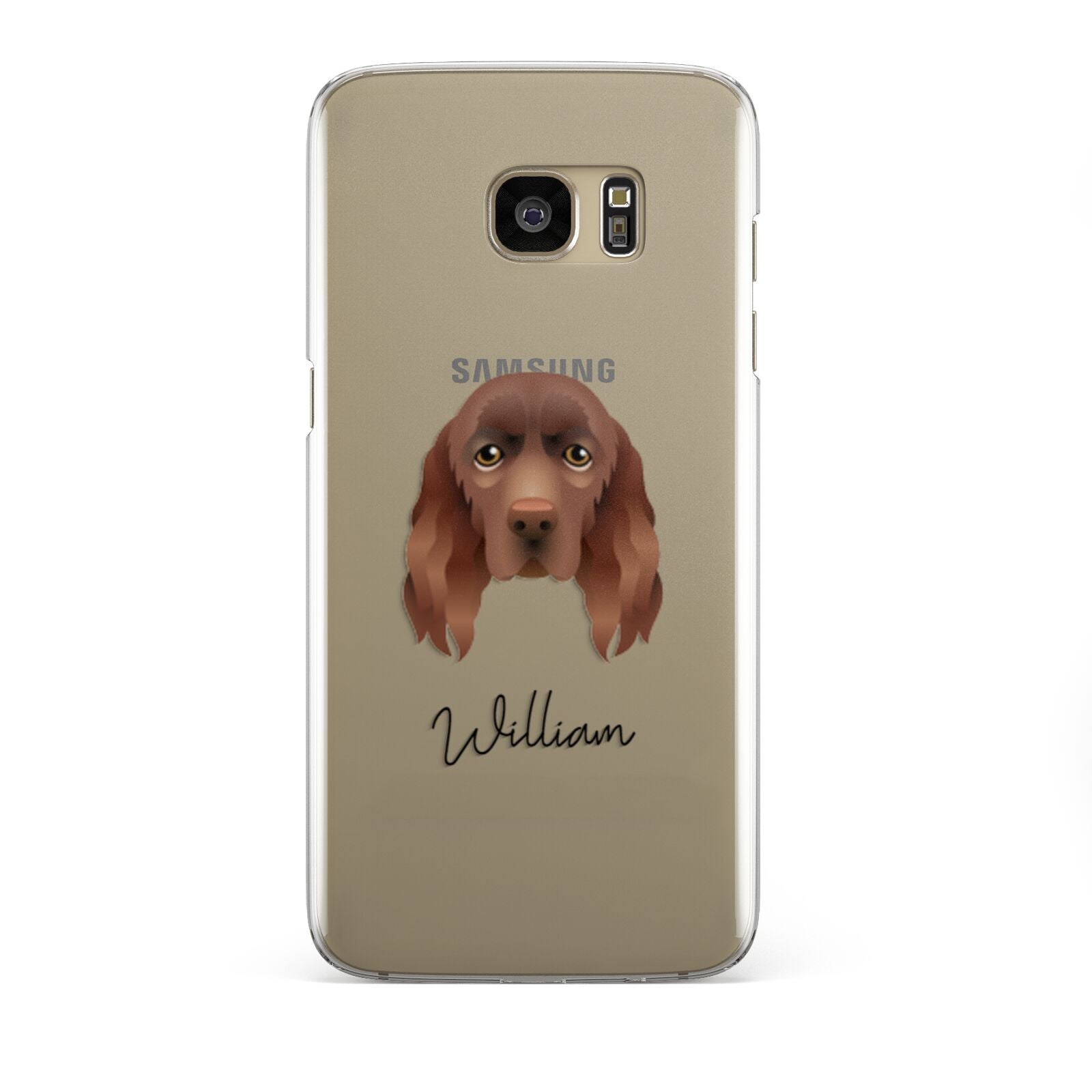 Sussex Spaniel Personalised Samsung Galaxy S7 Edge Case