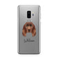 Sussex Spaniel Personalised Samsung Galaxy S9 Plus Case on Silver phone