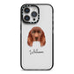 Sussex Spaniel Personalised iPhone 14 Pro Max Black Impact Case on Silver phone