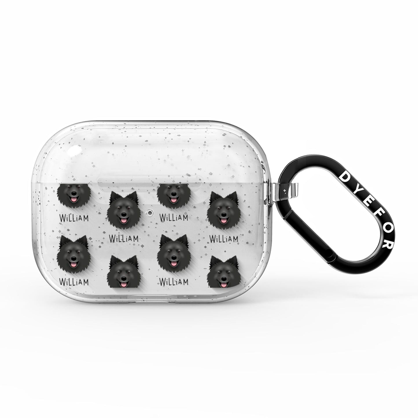 Swedish Lapphund Icon with Name AirPods Pro Glitter Case