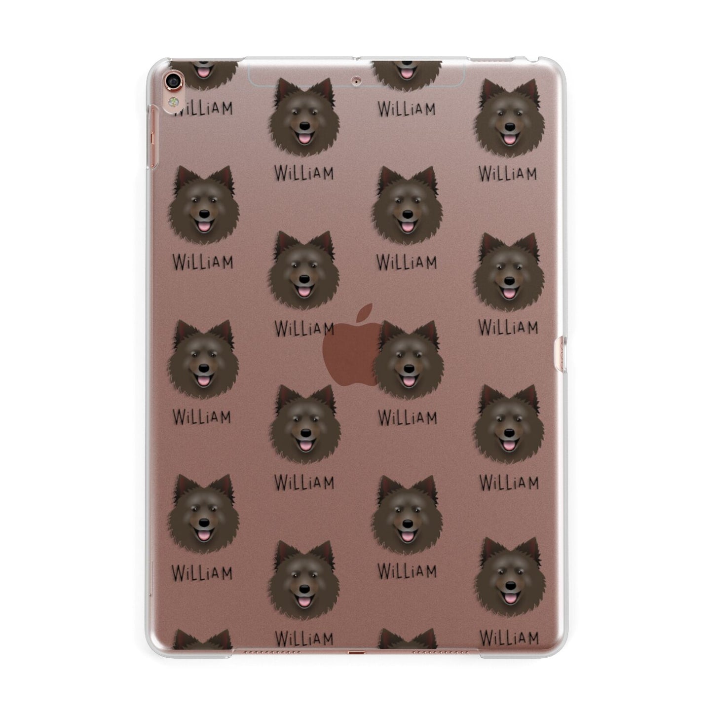 Swedish Lapphund Icon with Name Apple iPad Rose Gold Case