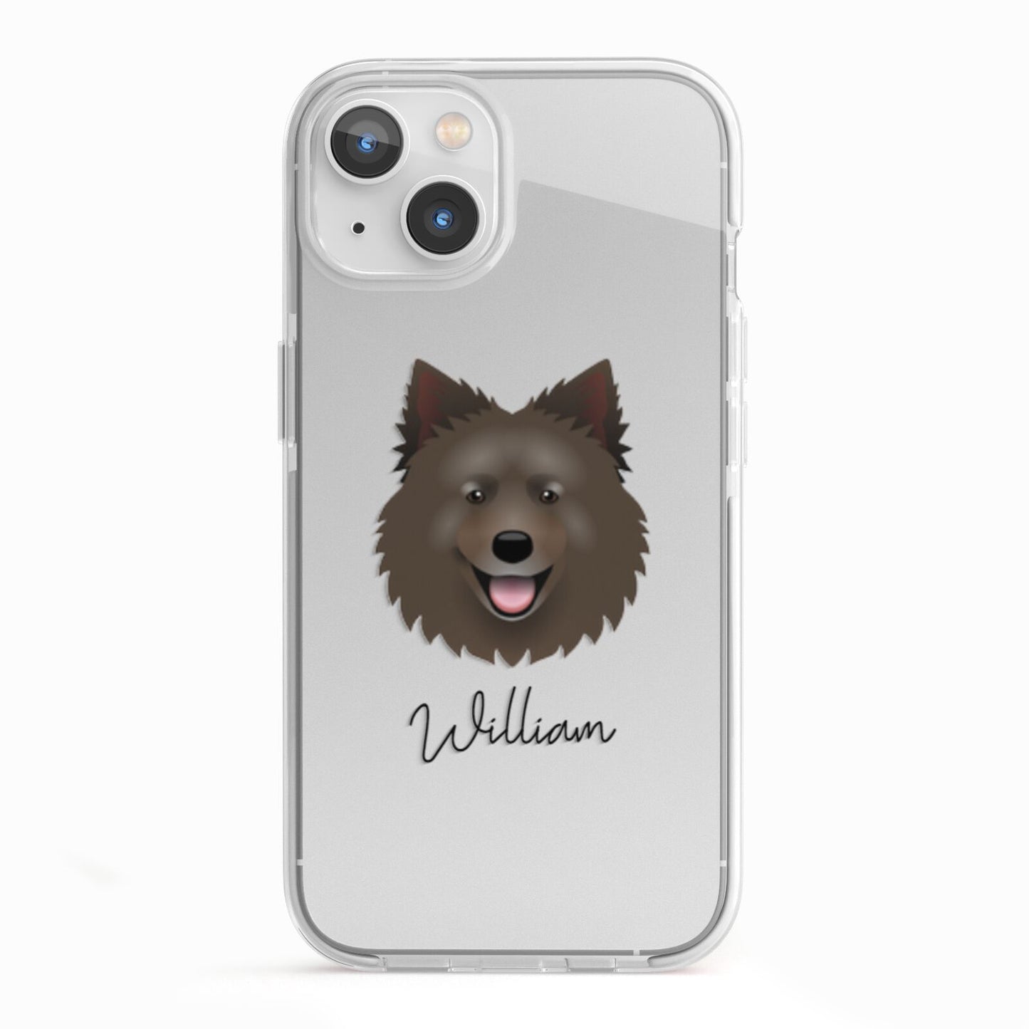 Swedish Lapphund Personalised iPhone 13 TPU Impact Case with White Edges