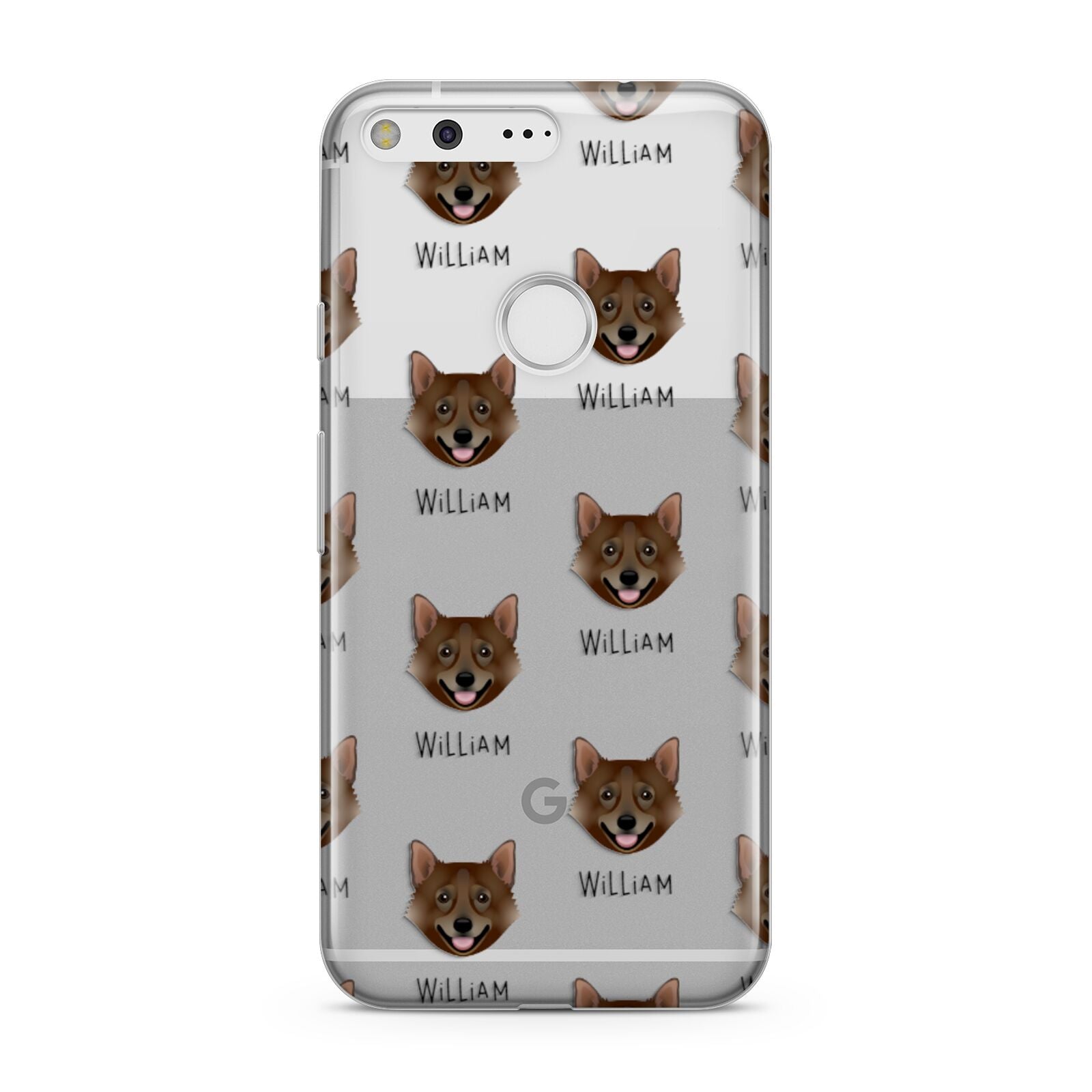 Swedish Vallhund Icon with Name Google Pixel Case